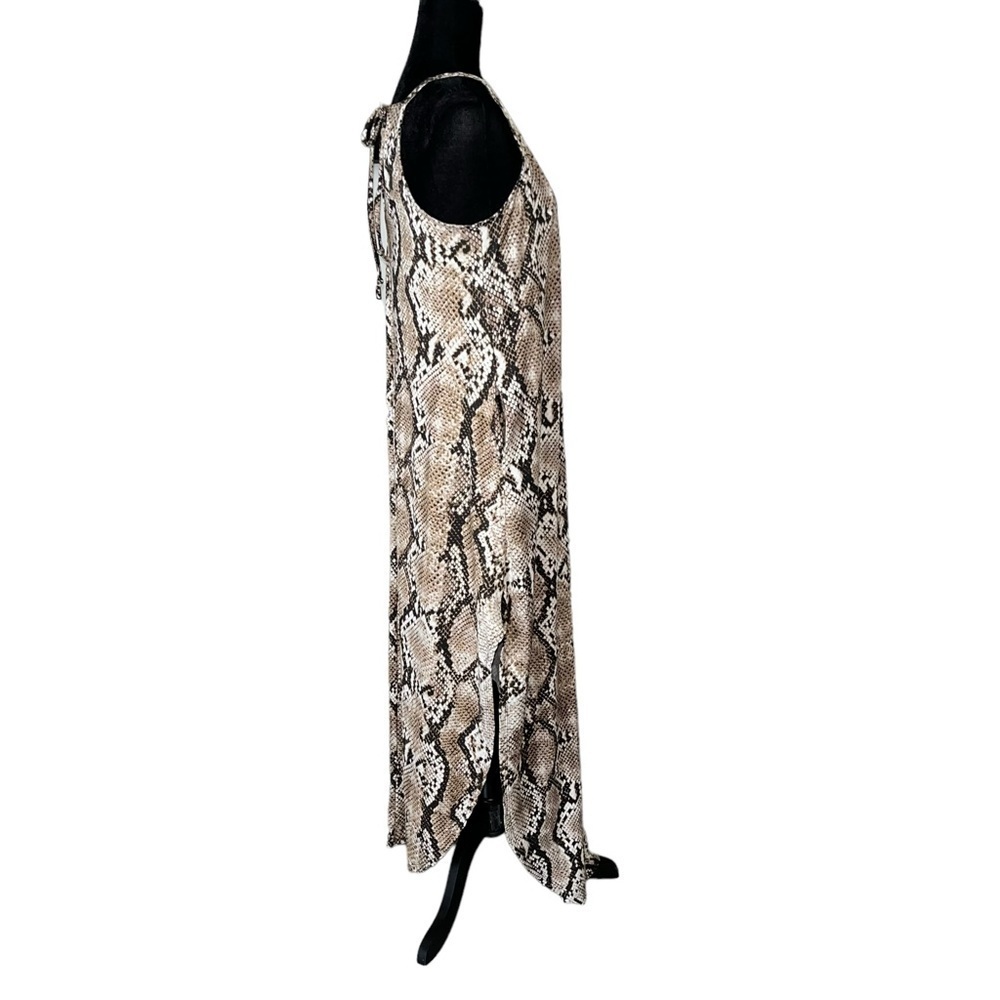 Women’s Snake Print Side Pockets Maxi Dress Size M - Picture 3 of 13